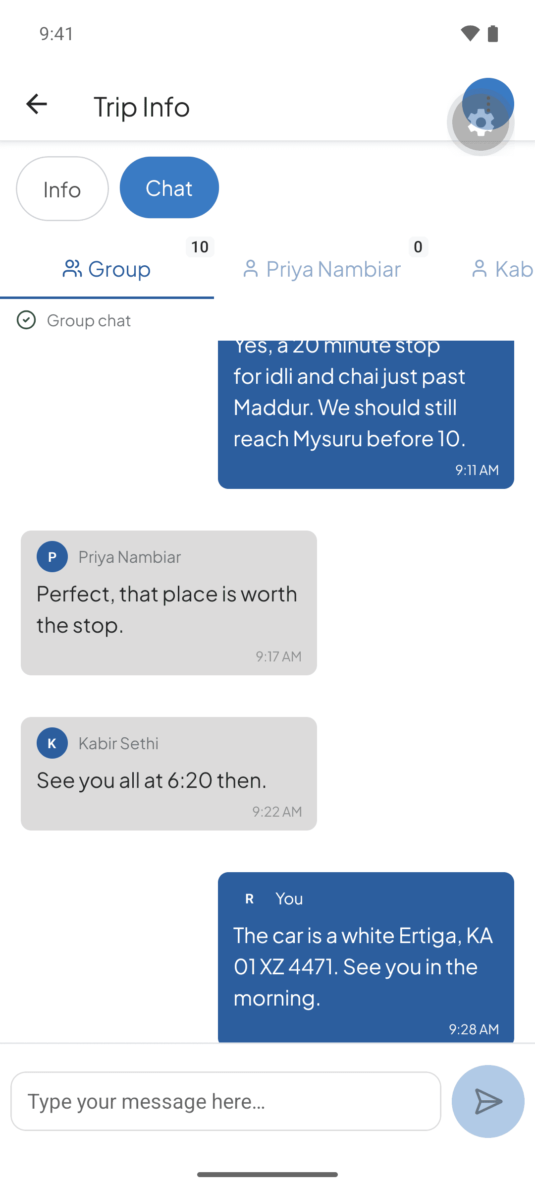 Chalo Club: Coordinates pickup in the trip group