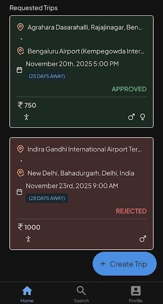 Chalo Club — requested trips