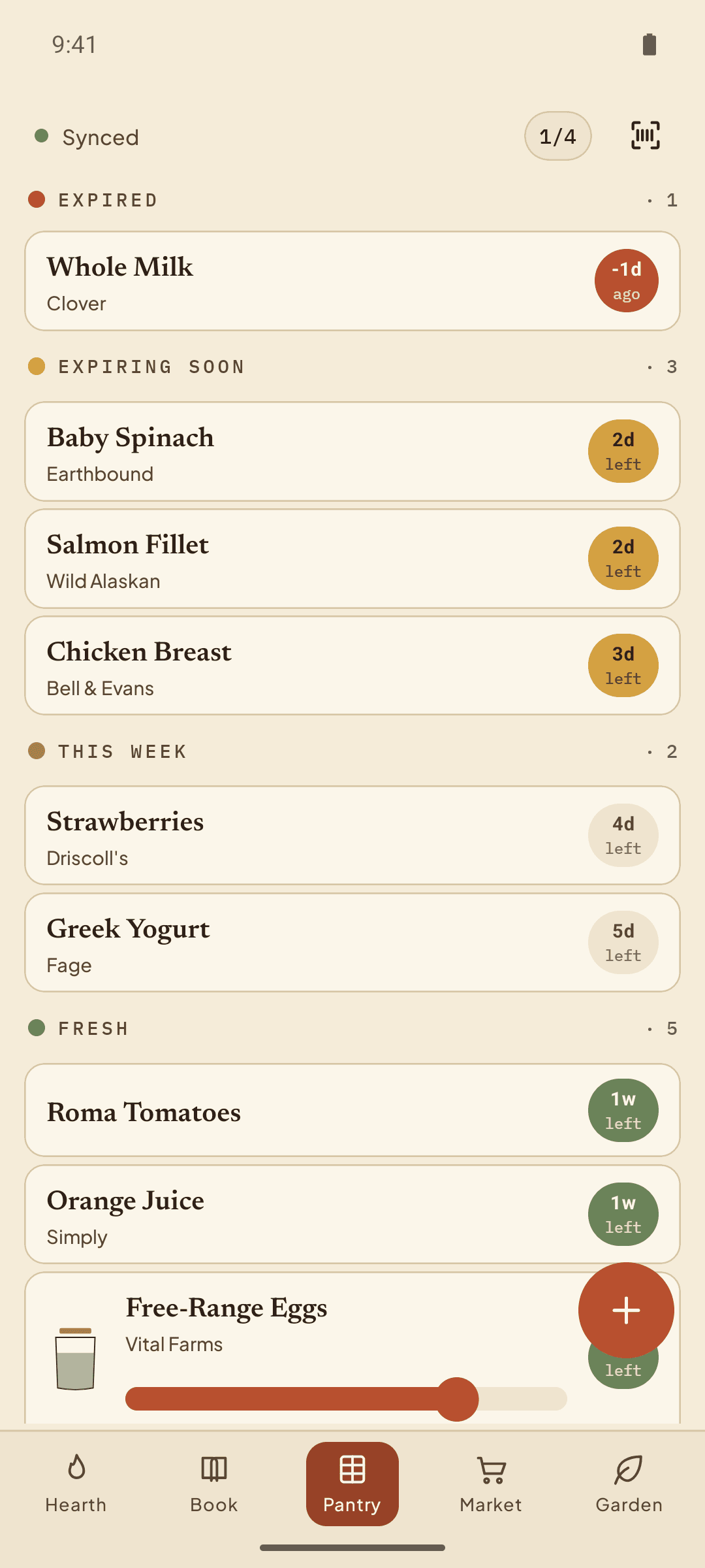 Cook Smart: Sorts your pantry by expiry
