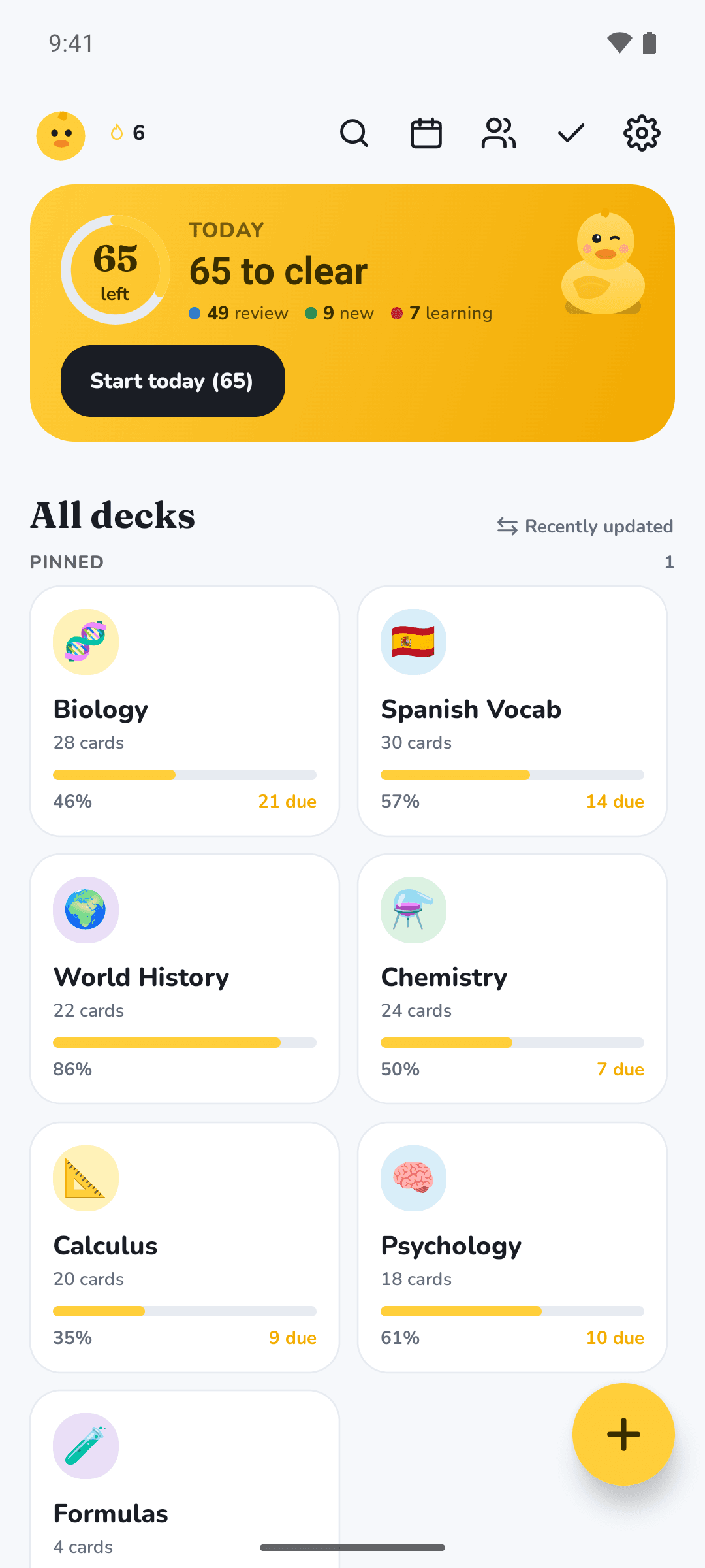 QuackDeck: Today's whole review backlog