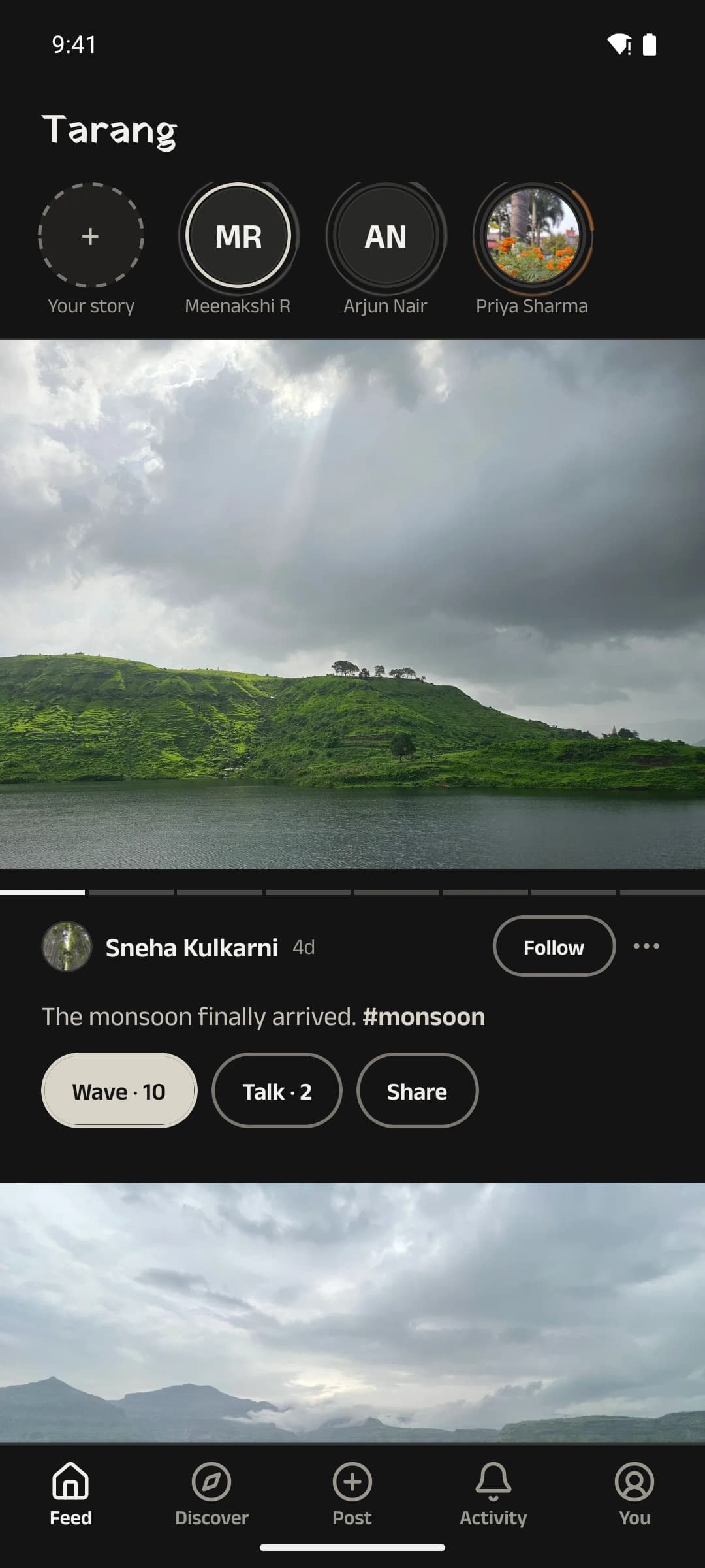 Tarang: Wave and talk on posts