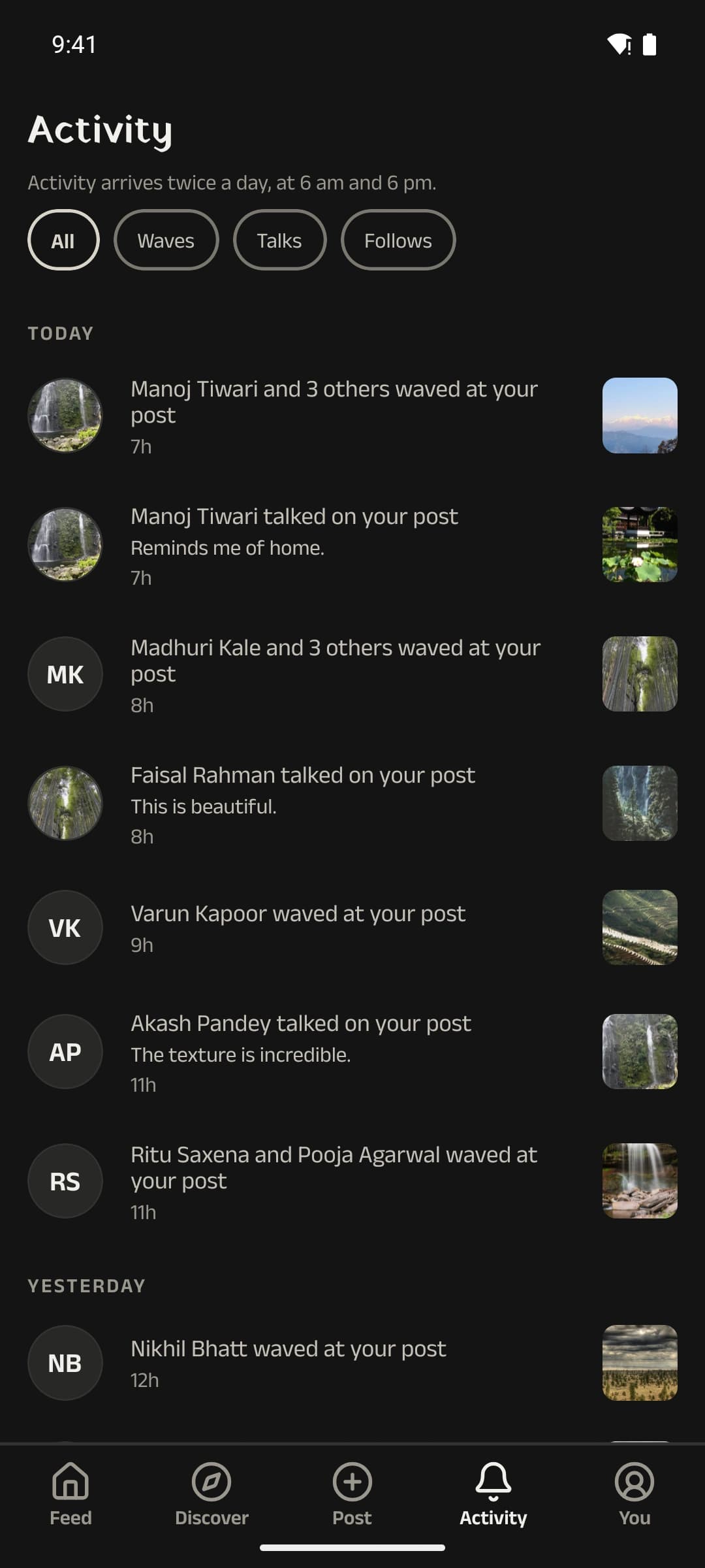 Tarang: Activity, delivered twice a day